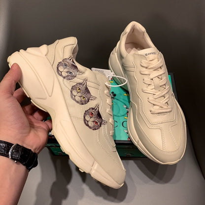 Anum Bags MO-GCI RHYTON VINTAGE TRAINER CAT WHITE SNEAKER 142