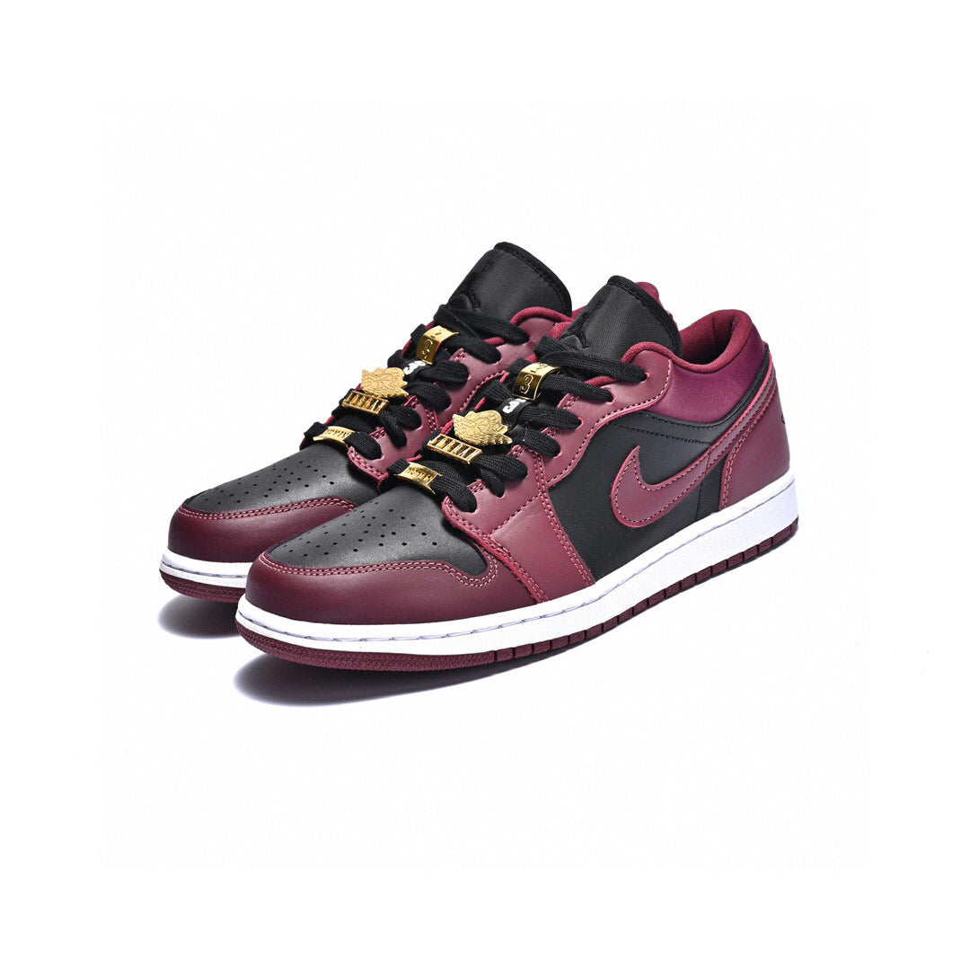 Anum Bags AJ1 low wine red metal wings
