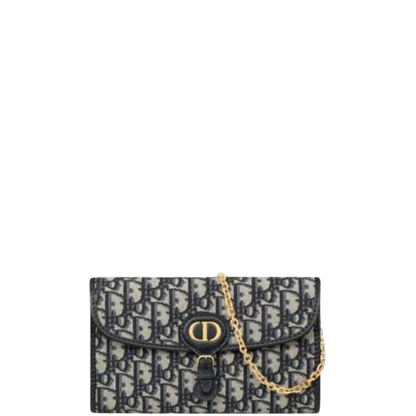 Anum Bags DIR BOBBY EAST WEST POUCH WITH CHAIN BLUE 22CM