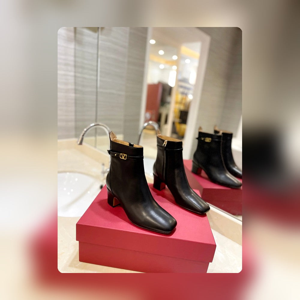 nmb GARAVANI TAN GO ANKLE BOOT IN CALFSKIN LEATHER BLACK 3W2S0GZ2ATZ 0NO