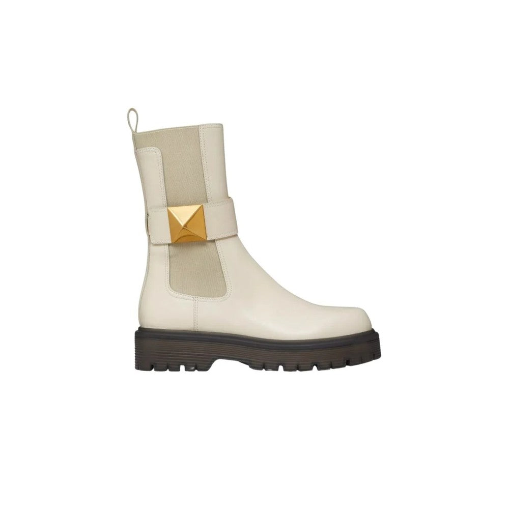nmb GARAVANI ONE STUD BEATLE BOOT IN CALFSKIN LIGHT IVORY 2W2S0FY1KUM I16