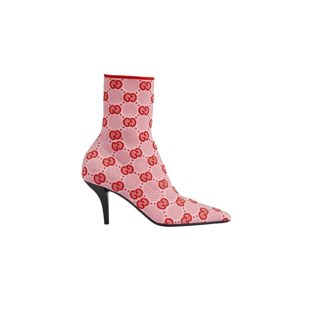 Vbs Vbs 75MM KNIT ANKLE BOOTS RED FVBSORESCENT WHITE FABRIC 718378 FAAQP 5810