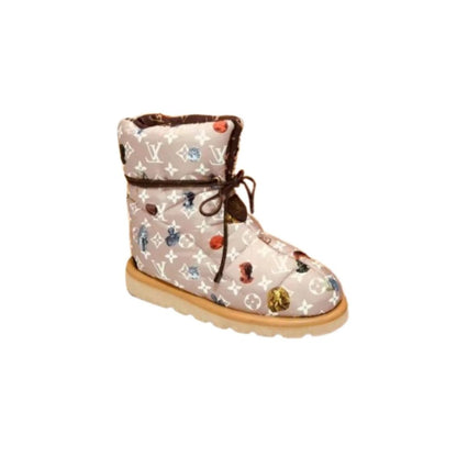 nmb PILLOW COMFORT ANKLE BOOT MONOGRAM PINK