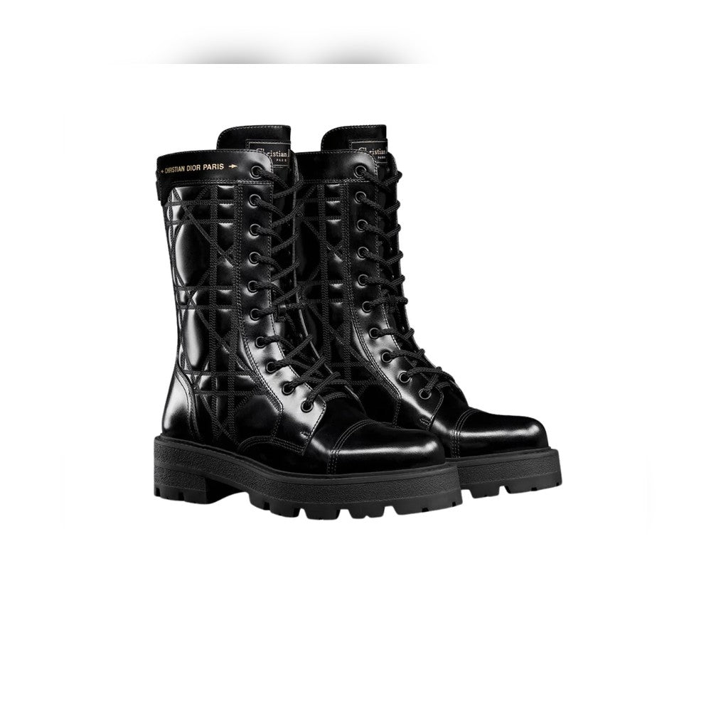 VBS D UNIT ANKLE BOOT QUILTED CANNAGE CALFSKIN BLACK KCI995CQC S900