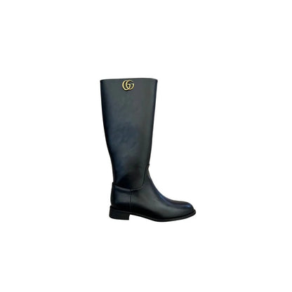 Vbs Vbs LEATHER HIGH BOOTS BLACK