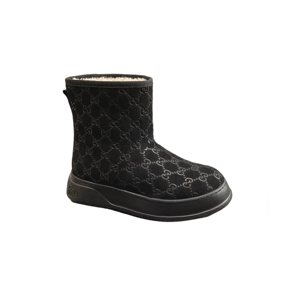 GG WOMEN’S BOOT GG SUDE CANVAS BLACK