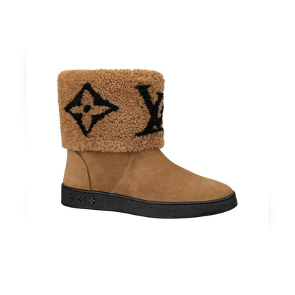 nmb SNOWDROP FLAT ANKLE BOOT BROWN