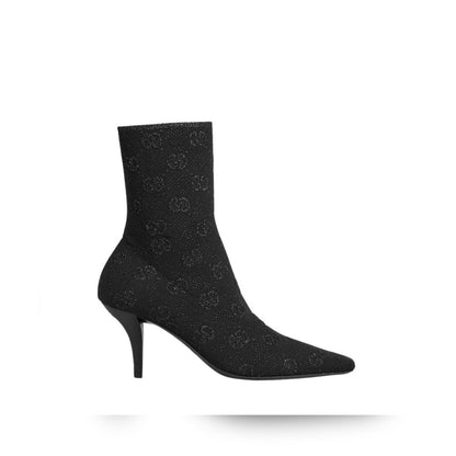 Vbs WOMEN'S Vbs KNIT ANKLE BOOTS BLACK 718378 FACFM 8720