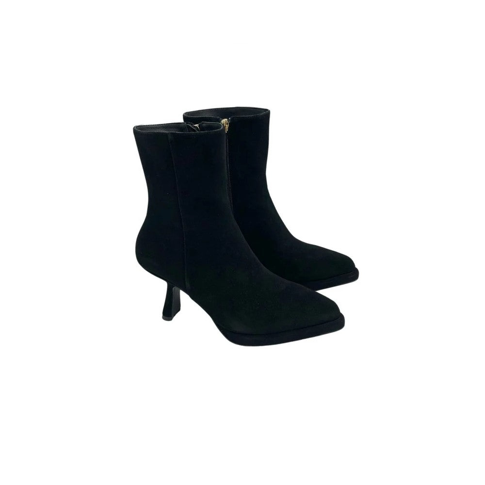 VBS SUEDE LEATHER ANKLE BOOTS BLACK