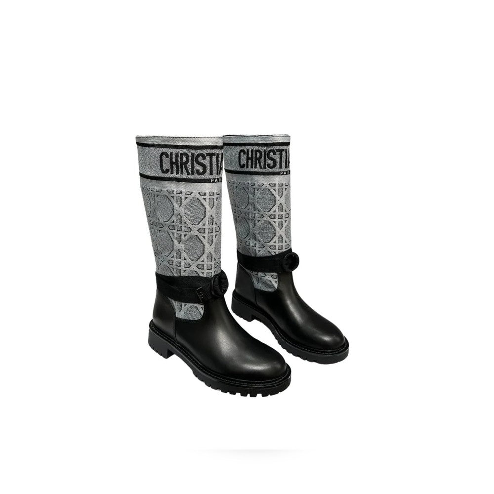 DD D MAJOR BOOT CALFSKIN BLACK AND GREY