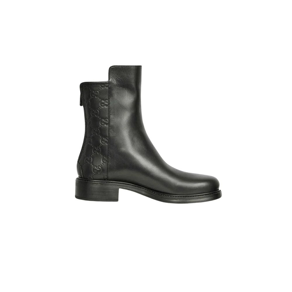 Vbs LEATHER ANKLE BOOTS BLACK