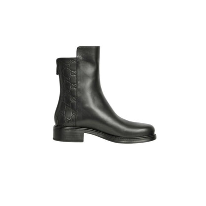 Vbs LEATHER ANKLE BOOTS BLACK