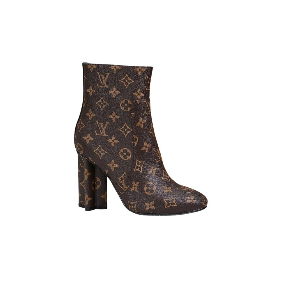 nmb SILHOUETTE ANKLE BOOT MONOGRAM BROWN