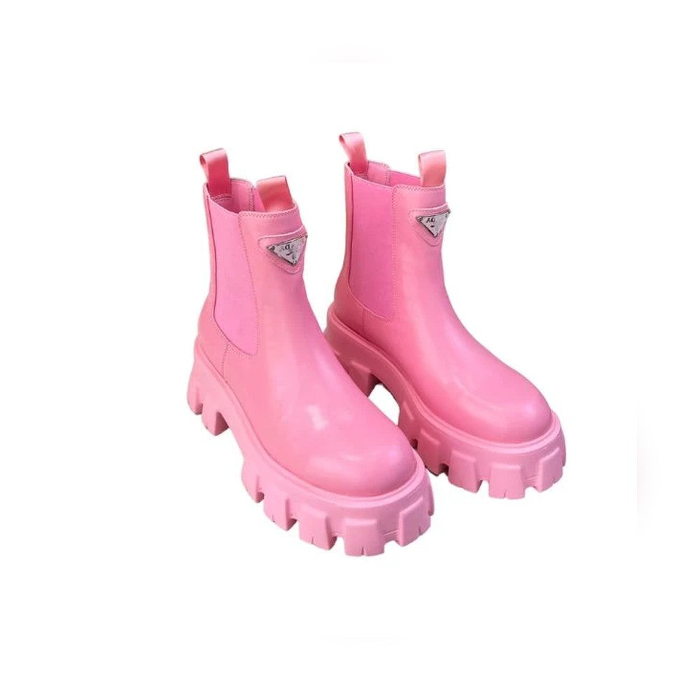 VBS MONOLITH BRUSHED LEATHER BOOTIES PINK