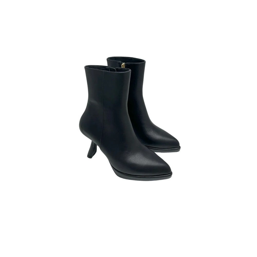 VBS LEATHER ANKLE BOOTS BLACK