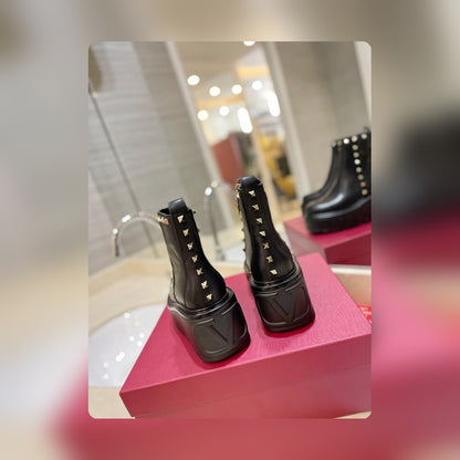 nmb GARAVANI UNIQUEFORM CALFSKIN ANKLE BOOT BLACK 1W2S0CS0MMD 0NO