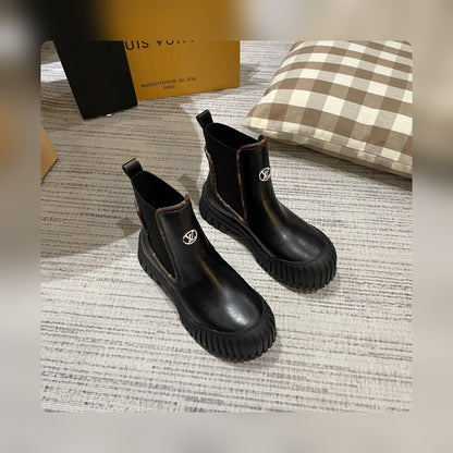nmb RUBY FLAT ANKLE BOOTS BLACK 1AB0FO