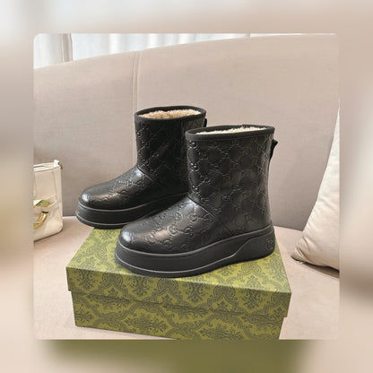 GG WOMEN’S BOOT GG LEATHER BLACK