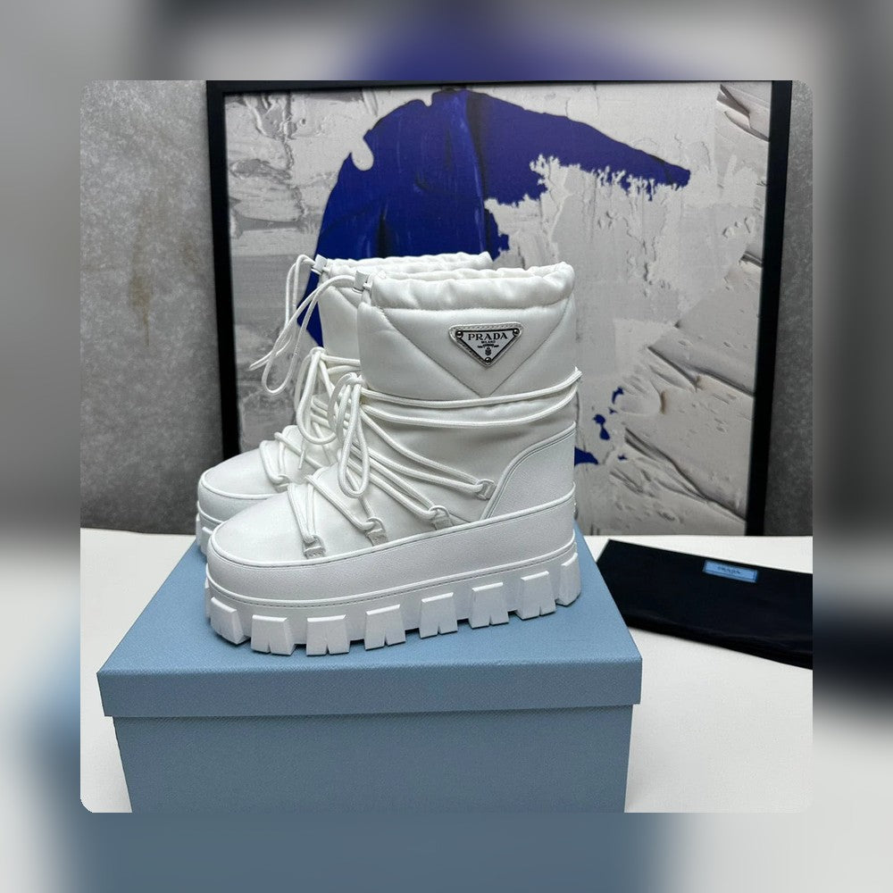 PD NYLON GABARDINE APRÈS SKI BOOTIES WHITE 2U007N 3LFV F0009 F 040