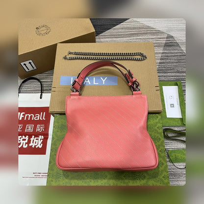 VBS751518 Blondie Handbag 24cm Rose Pink leather Free shipping