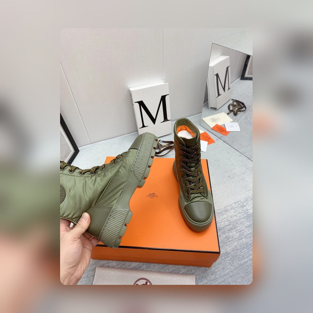 HM FRESH ANKLE BOOTS GREEN
