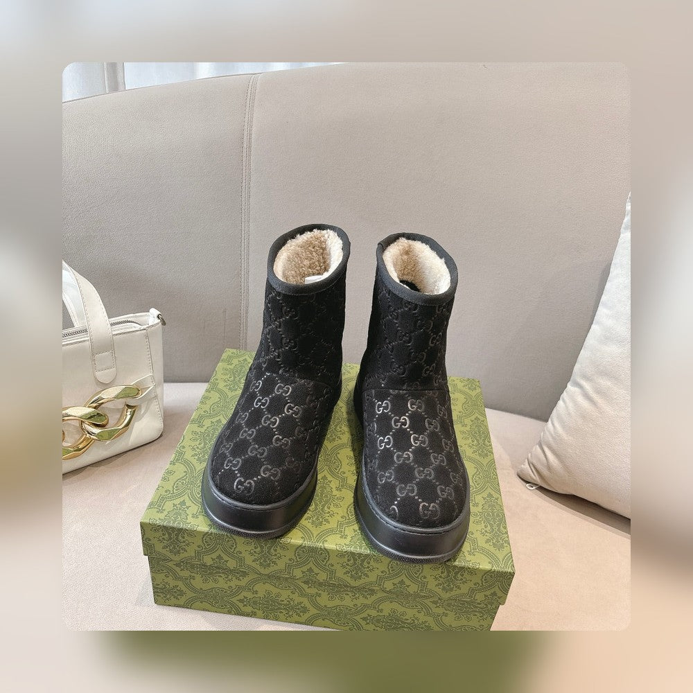 GG WOMEN’S BOOT GG SUDE CANVAS BLACK
