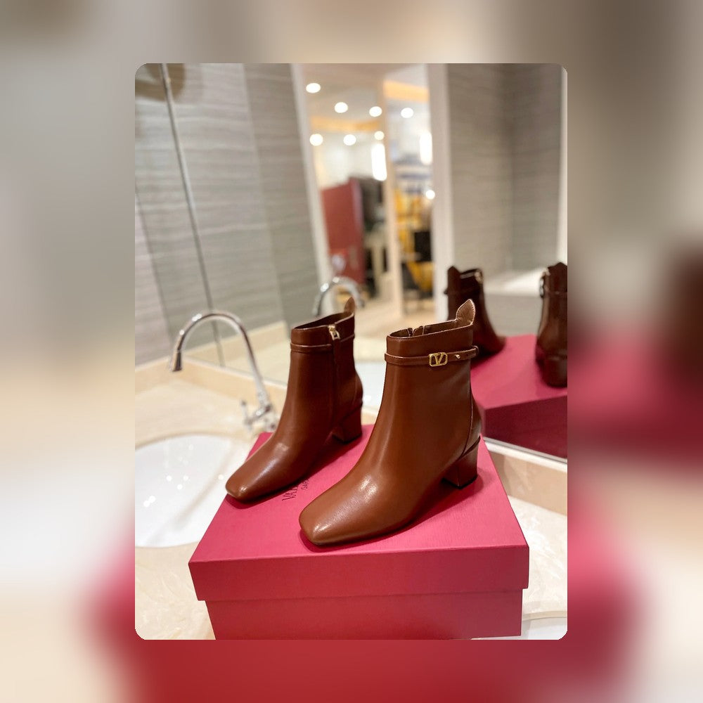 nmb GARAVANI TAN GO ANKLE BOOT IN CALFSKIN LEATHER BROWN