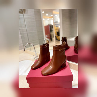 nmb GARAVANI TAN GO ANKLE BOOT IN CALFSKIN LEATHER BROWN