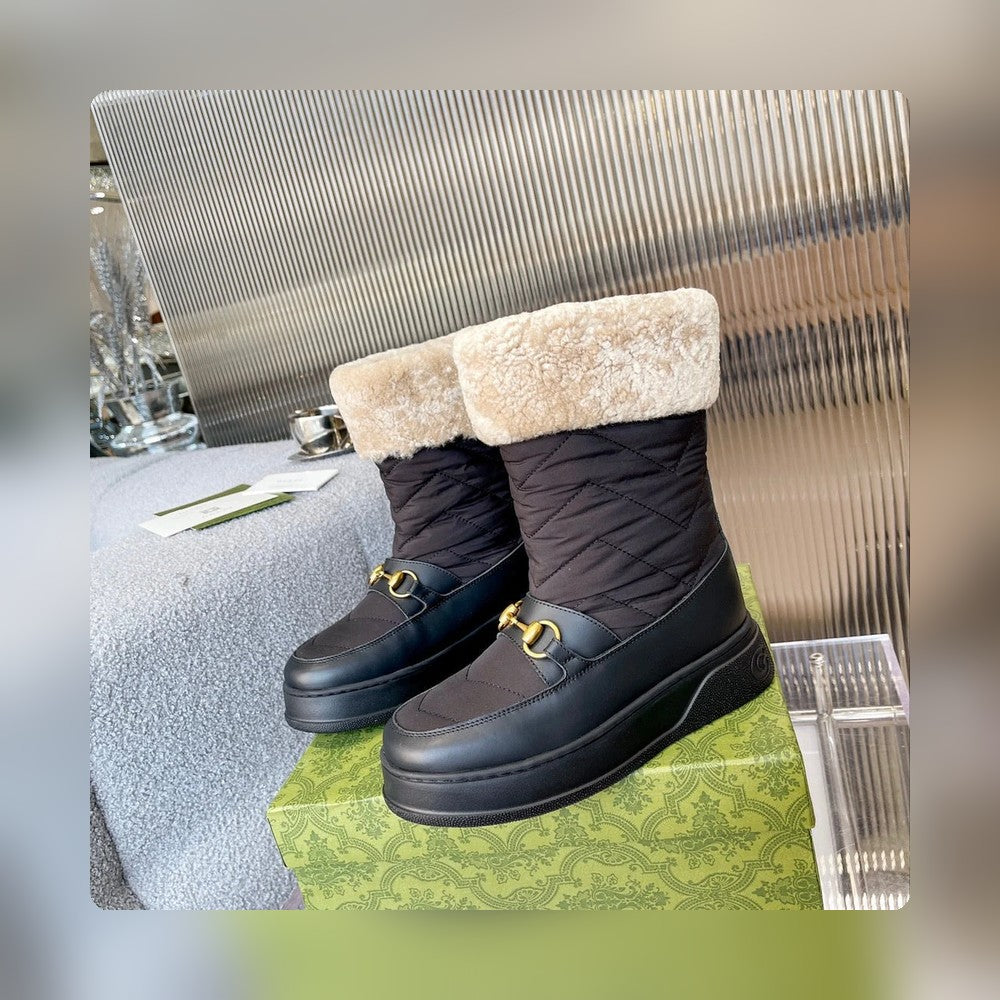 Vbs HORSEBIT CHEVRON QUILTED BOOTS BLACK
