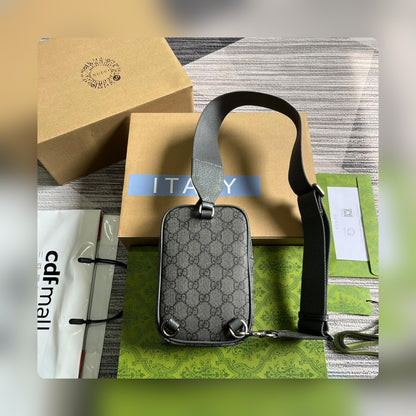 VBS752565 Supreme cross body bags 12cm Grey PVC Free shipping