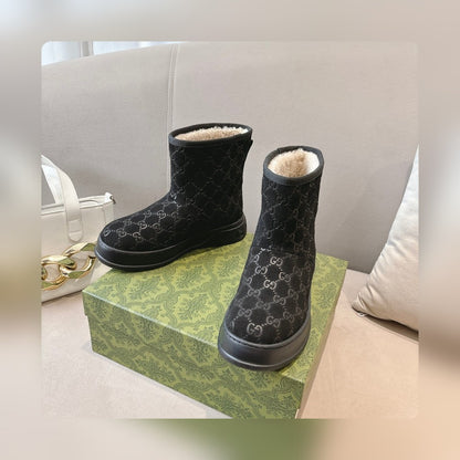GG WOMEN’S BOOT GG SUDE CANVAS BLACK