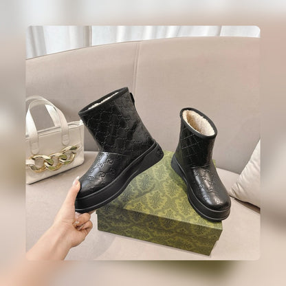 GG WOMEN’S BOOT GG LEATHER BLACK