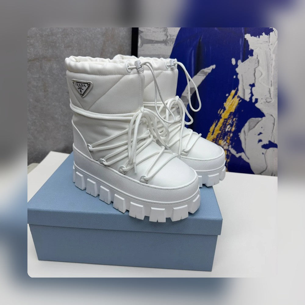 PD NYLON GABARDINE APRÈS SKI BOOTIES WHITE 2U007N 3LFV F0009 F 040