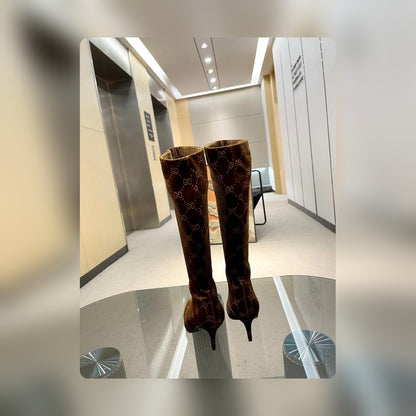 DD WOMEN'S GG KNEE-HIGH BOOT BROWN