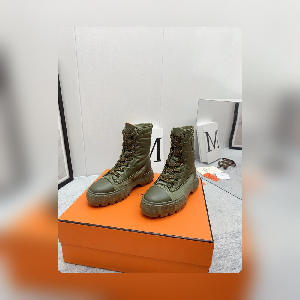 HM FRESH ANKLE BOOTS GREEN