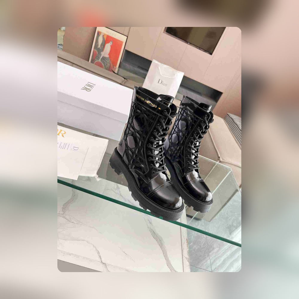 VBS D UNIT ANKLE BOOT QUILTED CANNAGE CALFSKIN BLACK KCI995CQC S900
