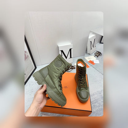 HM FRESH ANKLE BOOTS GREEN