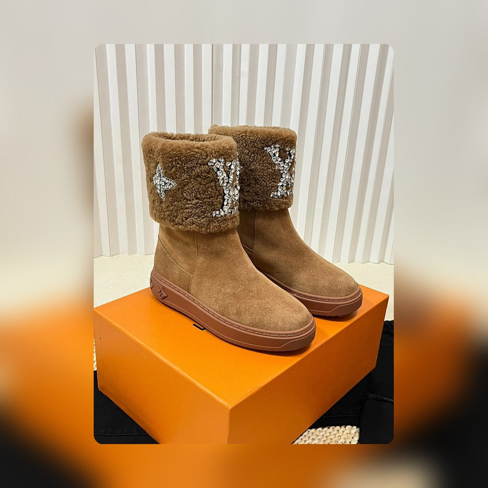 Vbs ANKLE BOOT STUVBSED WITH DIAMONDS BROWN