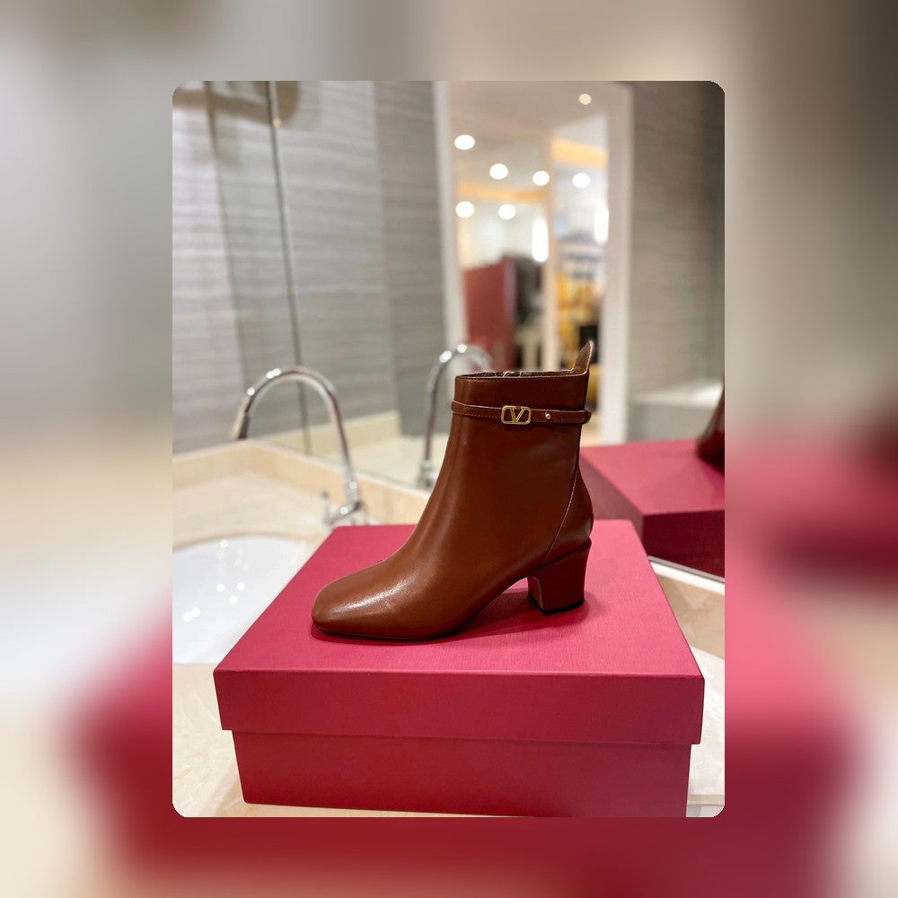 nmb GARAVANI TAN GO ANKLE BOOT IN CALFSKIN LEATHER BROWN