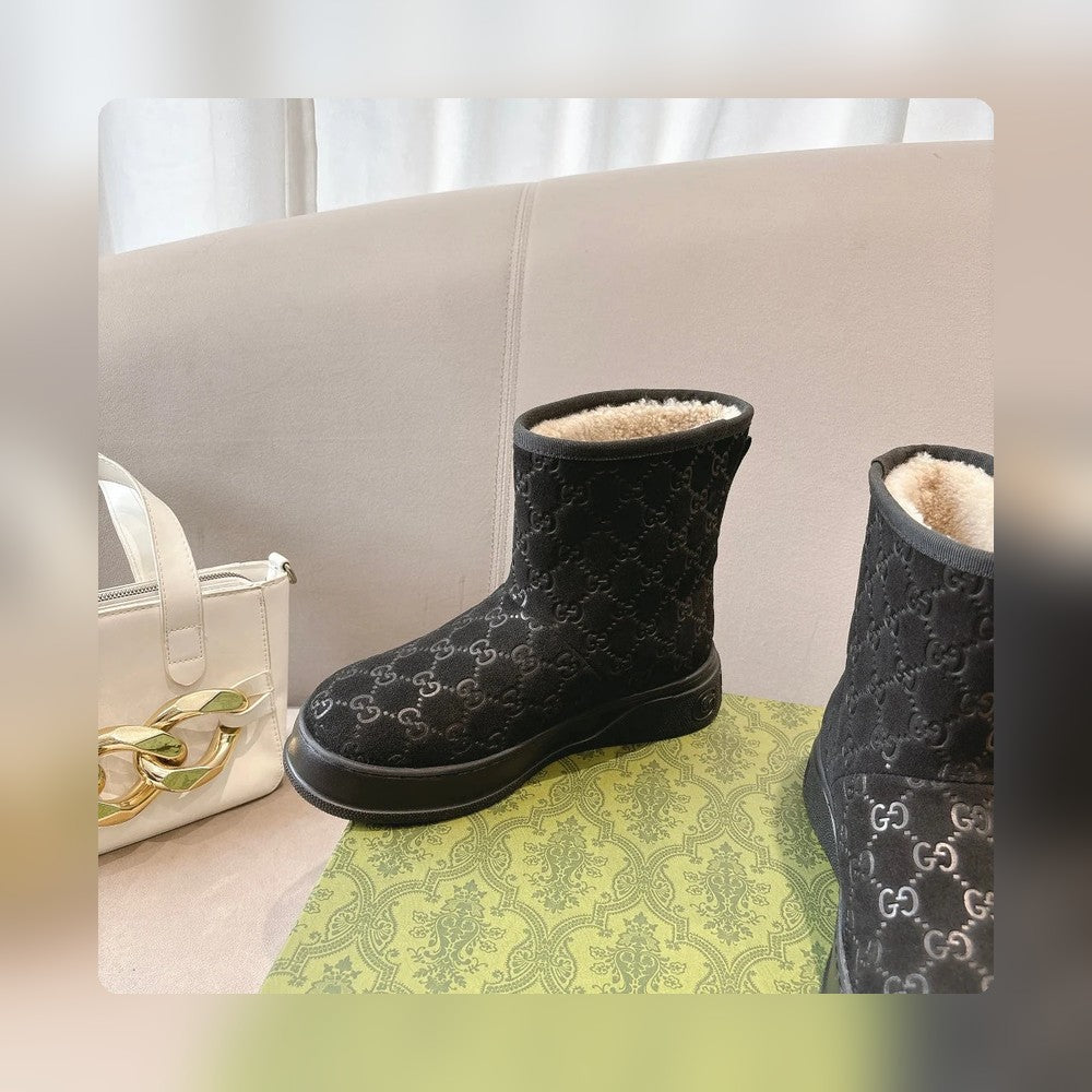 GG WOMEN’S BOOT GG SUDE CANVAS BLACK