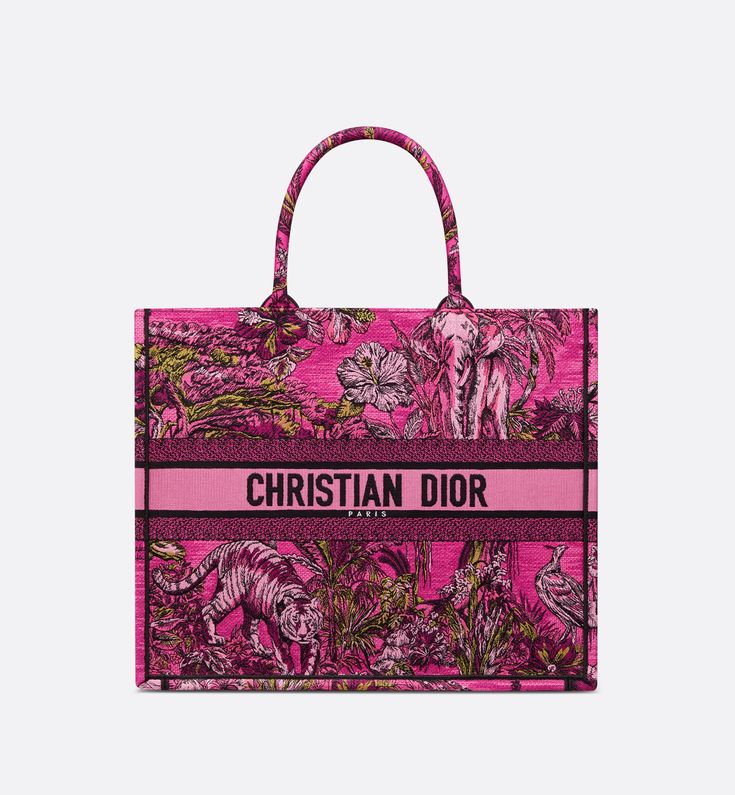 Anum Bags DIR 41CM LARGE FUCHSIA MULTICOLOR BOOK TOTE