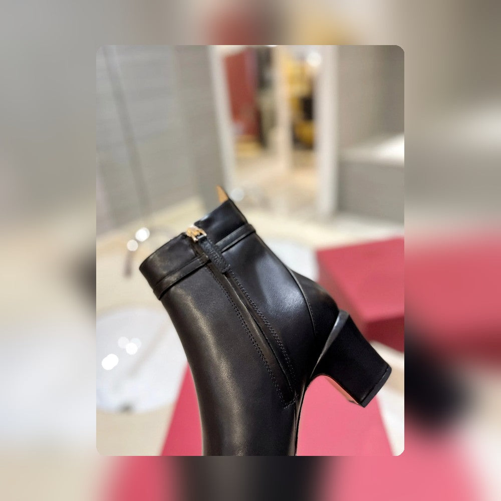 nmb GARAVANI TAN GO ANKLE BOOT IN CALFSKIN LEATHER BLACK 3W2S0GZ2ATZ 0NO