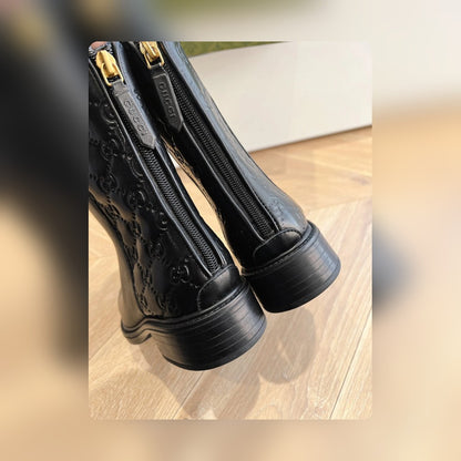 Vbs LEATHER ANKLE BOOTS BLACK