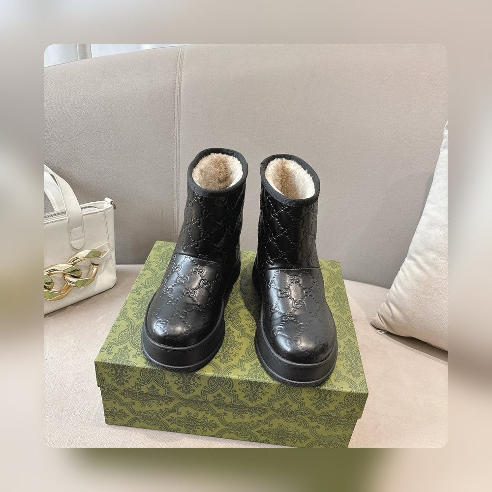 GG WOMEN’S BOOT GG LEATHER BLACK