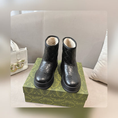 GG WOMEN’S BOOT GG LEATHER BLACK