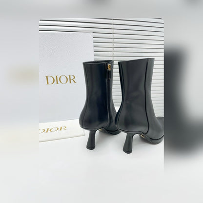 VBS LEATHER ANKLE BOOTS BLACK