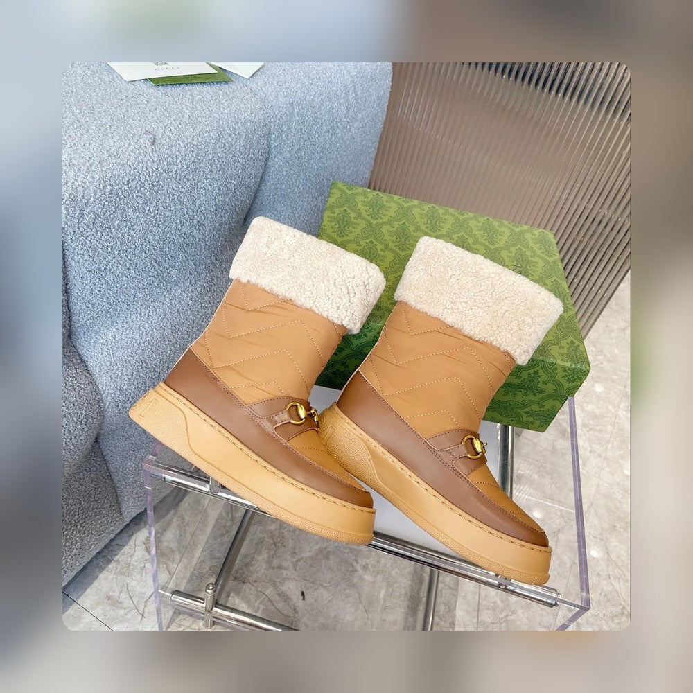 Vbs HORSEBIT CHEVRON QUILTED BOOTS BROWN