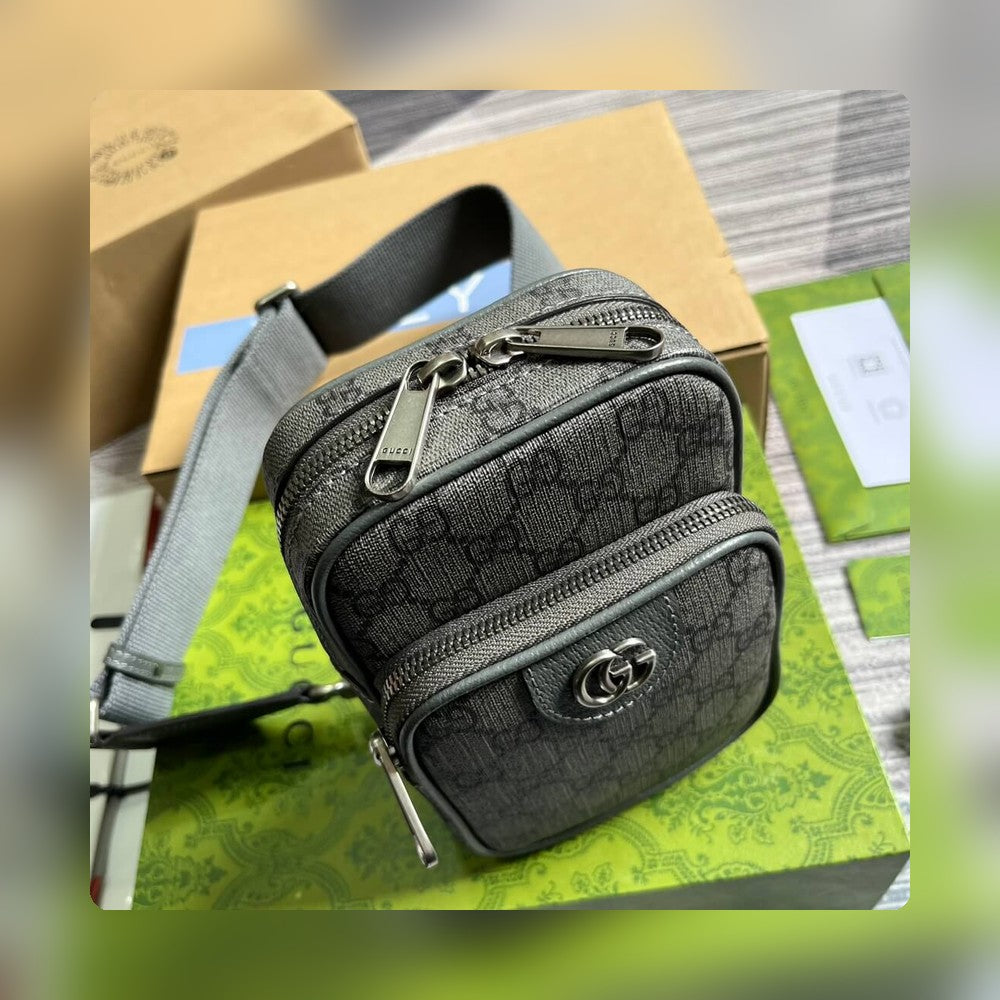 VBS752565 Supreme cross body bags 12cm Grey PVC Free shipping
