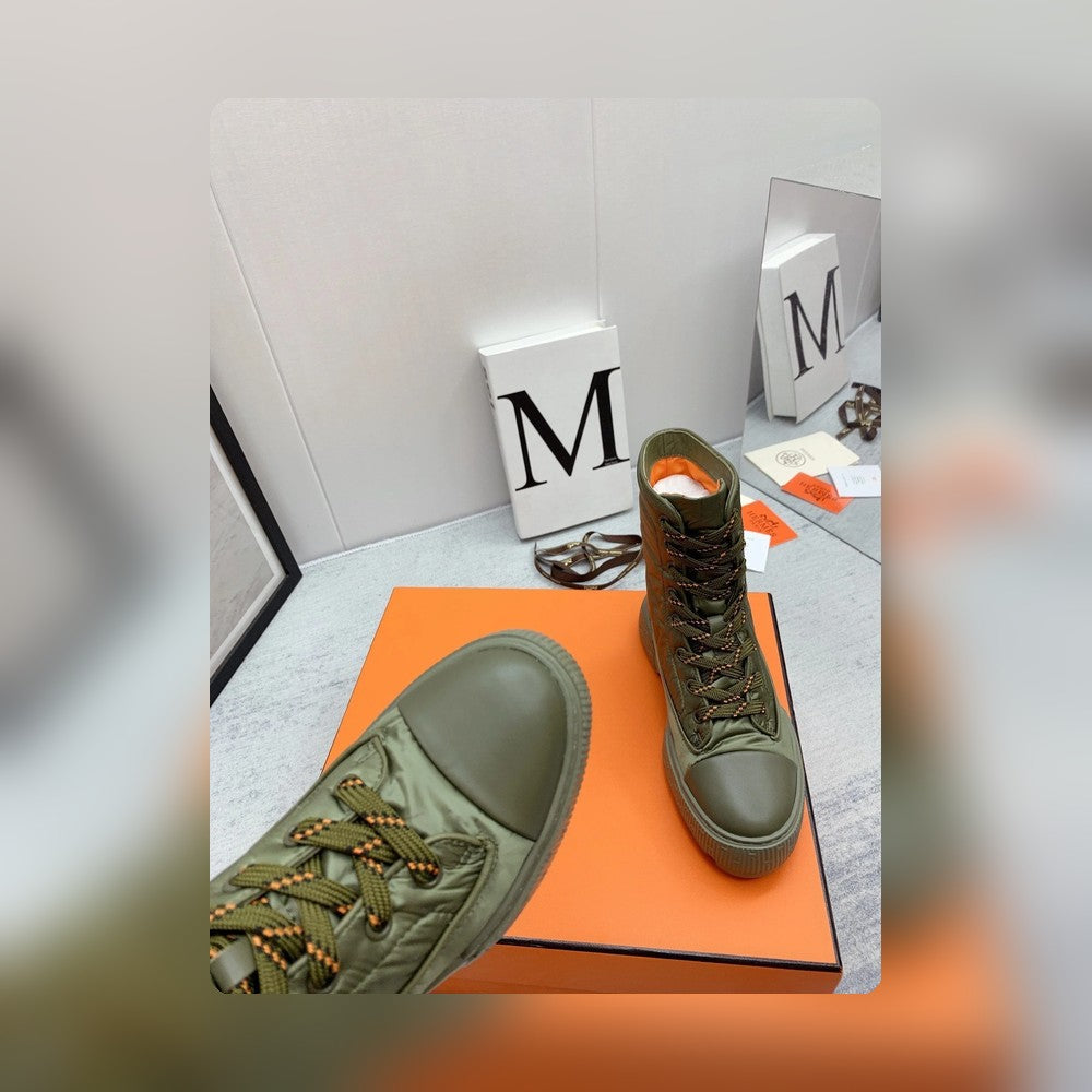 HM FRESH ANKLE BOOTS GREEN