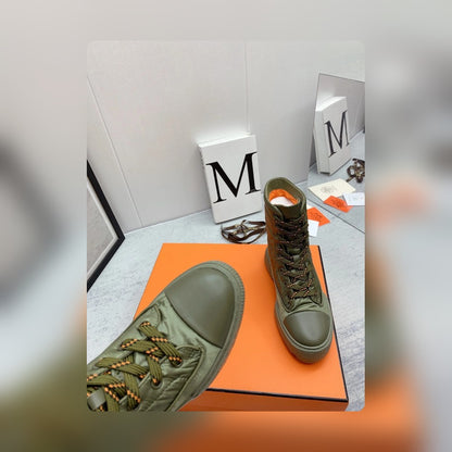 HM FRESH ANKLE BOOTS GREEN